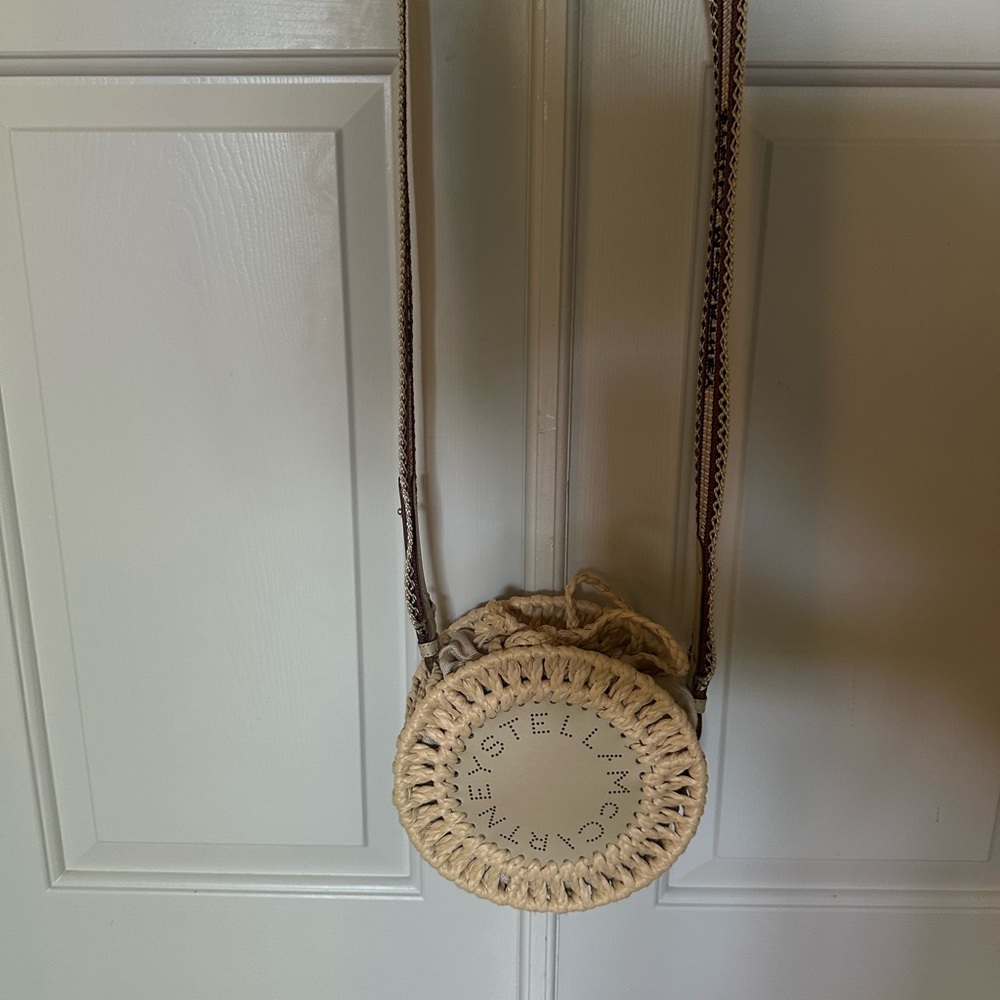 Stella McCartney Natural Woven Round Crossbody Bag, Excellent Used Condition - Picture 3 of 10